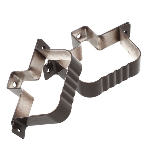Toyandona 2Pcs Durable Aluminum Downspout Strap with Pipe Saddle Clamp for Stable Rainwater Pipe Positioning