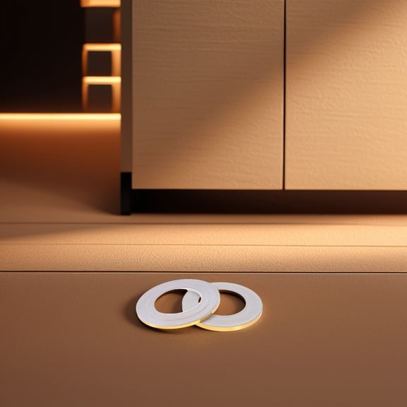 Toyandona 2Pcs Plated Gold Embossed Sticker Labels Easy Peel and Stick for Wall and Floor Accent