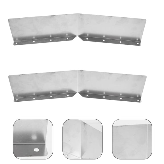 Toyandona 2Pcs Plated Silver Roofing Gutter Guards Metal Rain Diverters to Keep Gutters Clear