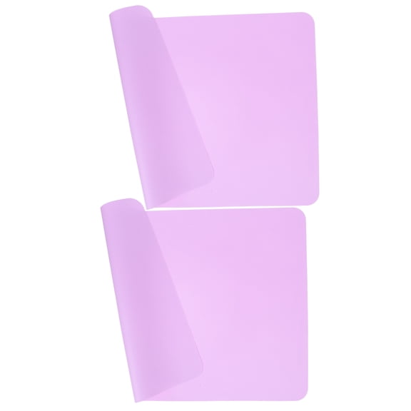 Toyandona 2Pcs Purple Silicone Mat for Counter High Temperature Protection Kitchen Worktop Protector