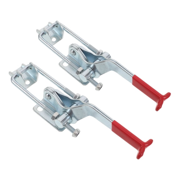 Toyandona 2Pcs Quick Release Toggle Clamp Plated Silver Metal Pull Latch for Toolbox and Outdoor Equipment