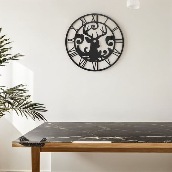 Toyandona 2Pcs Round Roman Numeral Wall Clock Dial Sticker Acrylic Mirror Surface DIY Clock Face for Home Decoration