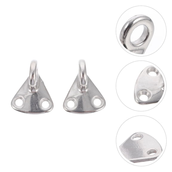 Toyandona 2Pcs Sturdy Stainless Steel Yacht Hooks Plated Silver Durable Wear Resistant Mudboard Boat Supplies