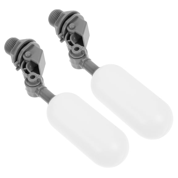 Toyandona 2Pcs Water Control Valve Automatic Float Valve Grey PA Nylon For Livestock Water Troughs