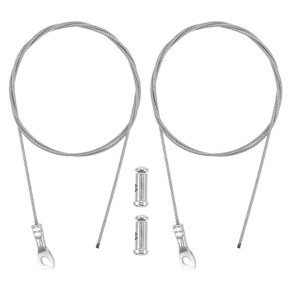 Toyandona 2Sets Plated Silver Metal Safety Cable Wire for Home Ceiling Fan Light Fixture Security