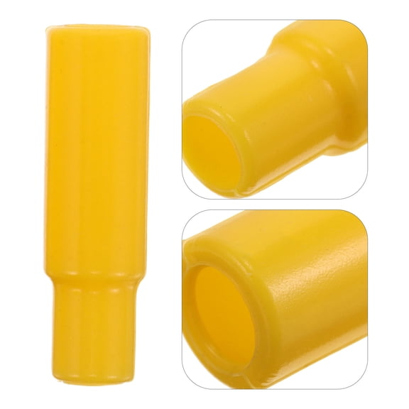 Toyandona 2pcs Brake Line Cap for Motorcycle Brake Pipe with Protective Sleeve in Yellow for Easy Installation