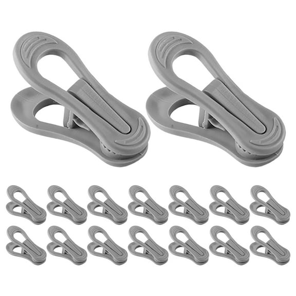 Toyandona 30 Pcs Clothes Drying Clip Secure Hanging ABS Laundry Clips For Families Grey