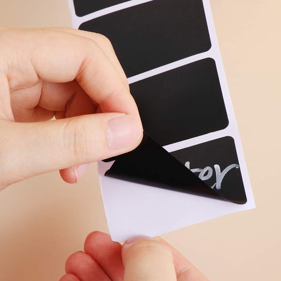 Toyandona 300 Pcs/Roll Removable Chalkboard Labels Rectangular Eco-Friendly Labels for Home Office