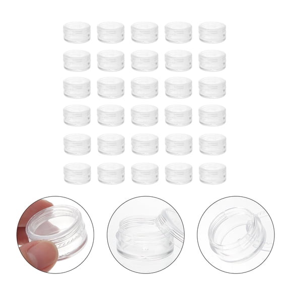 Toyandona 30Pcs Travel Cream Container Plastic Transparent Cosmetic Storage Boxes for Lotion