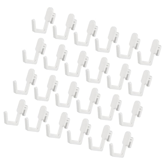 Toyandona 30pcs Pegboard Hooks for DIY Projects White Plastic Simple Design