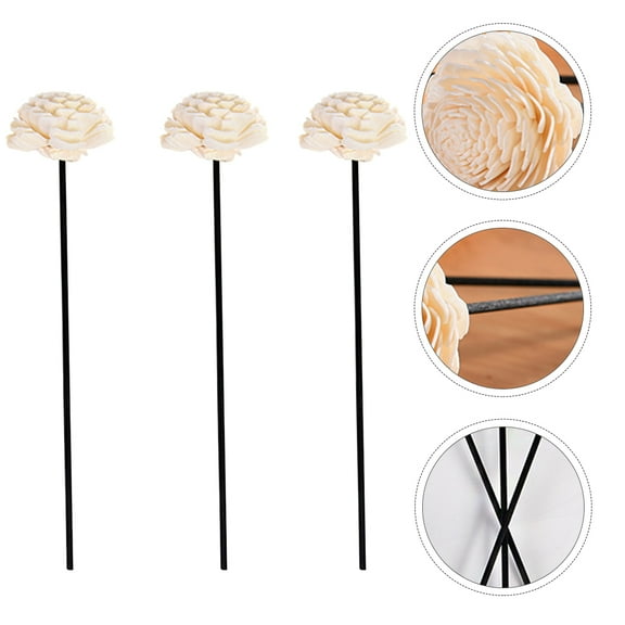 Toyandona Aromatherapy Reed Black Rattan Home Decor for Elegant Feelings 3Pcs