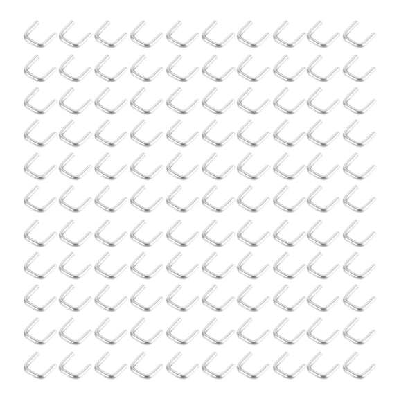 Toyandona 4000Pcs U Clips for Sausage Sealing Manual Aluminum Clipper Plated Silver Sausage Packaging Clips