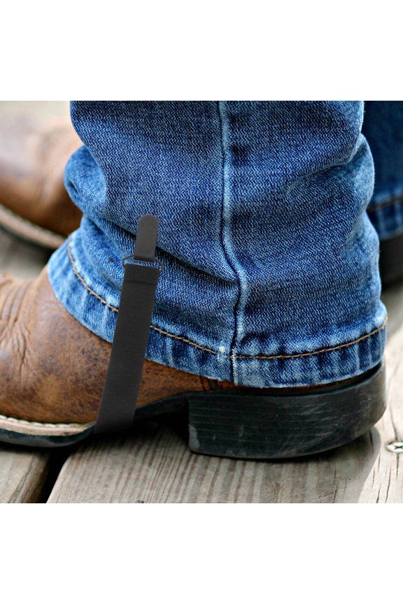 4Pcs Adjustable Cowboy Boot Straps for Preventing Pant Legs Riding Up during Outdoor Work