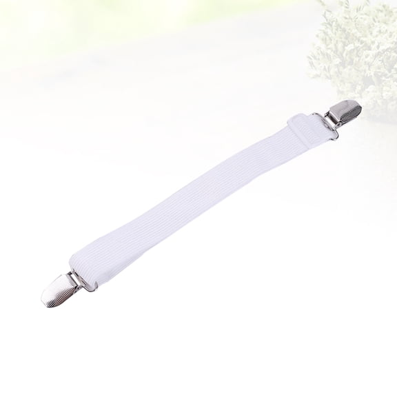 Toyandona 4Pcs Bed Sheet Grippers with Elastic Straps Sturdy Hold to Prevent Sheet Slipping White