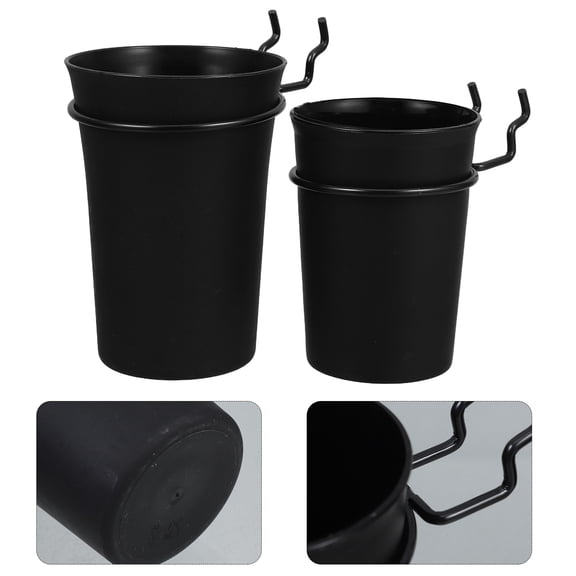 Toyandona 4Pcs Black Wall Mount Screw Organizer Bin for Efficient Tool Parts Storage