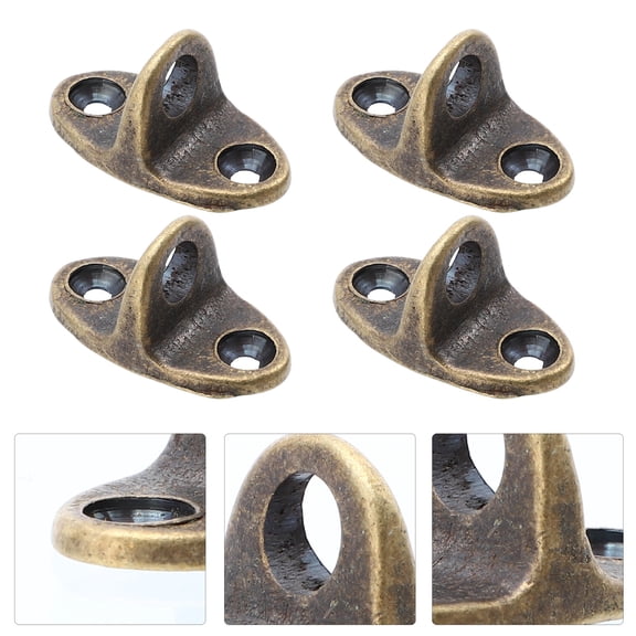 Toyandona 4Pcs Bronze Windproof Hook Base Copper Indoor Light Hooks for Retro Style