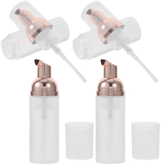 Toyandona 4Pcs Convenient Golden Foaming Bottles Pressing Type Reusable Bubble Bottles for Storage