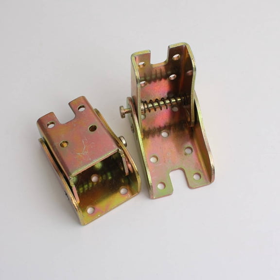Toyandona 4Pcs Golden Foldable Support Hinge for Furniture Legs Locking Mechanism Included