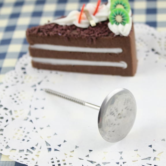Toyandona 4Pcs Plated Silver Cake Decorating Nails Tool for Home Use Icing Flower Piping Control