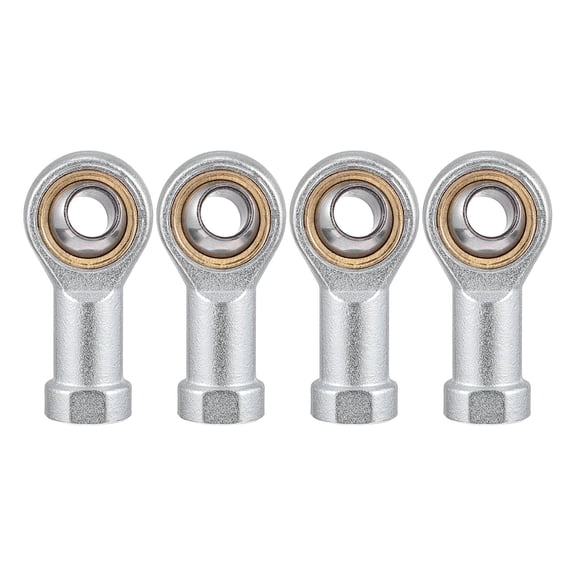 Toyandona 4Pcs Thread Rod End Bearing Plated Silver Fish Eye Bearing for Power Tools and Automation