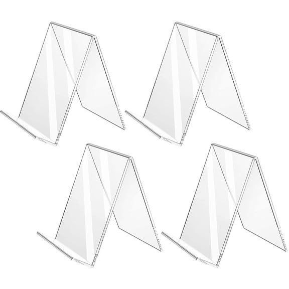 Toyandona 4pcs Transparent Menu Holder Desktop Display Stand For Retailers