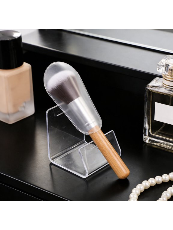 50Pcs Portable Transparent Makeup Brush Protector Sleeves for Dustproof Brush Organization