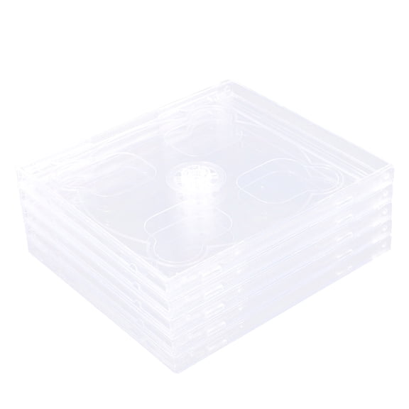 Toyandona 5Pcs Clear Compact Disc Cases Dual Disc Holder Plastic Material for Safe Transport