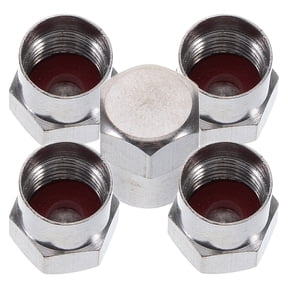Toyandona 5Pcs Universal Stainless Steel Valve Caps for Car Tire Stem Plated Silver