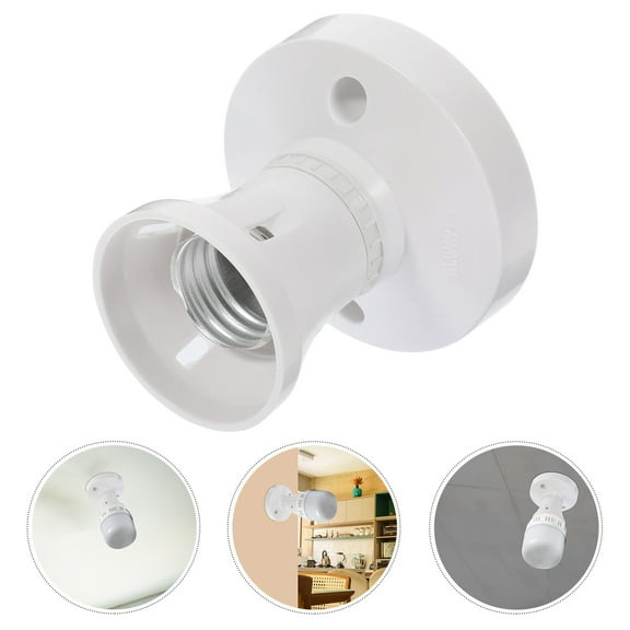 Toyandona 5Pcs White Light Bulb Base Adapter for Lamp Safe Connection Easy Installation and Use
