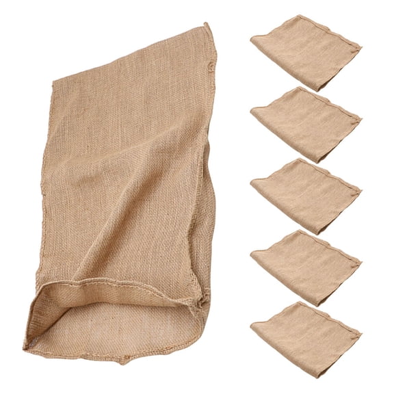 Toyandona Sack Race Bags Khaki Burlap 6pcs