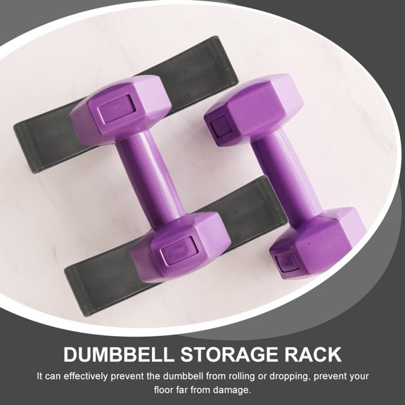 Toyandona 6Pcs Plastic Dumbbell Bracket Stable Black Rack for Dumbbells