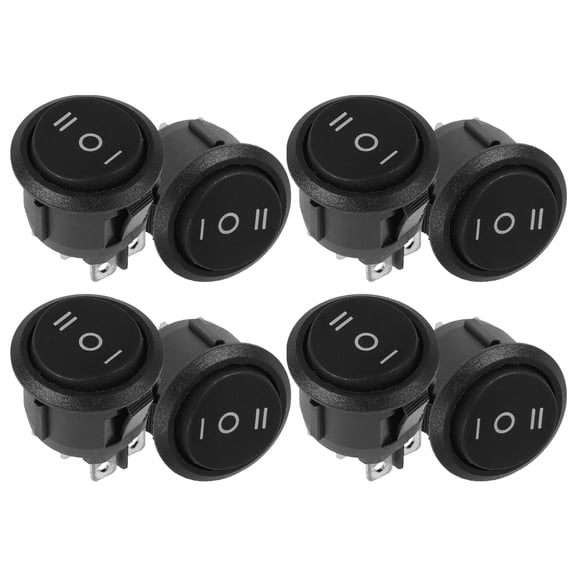 Toyandona 8Pcs Heavy Duty 3 Position Toggle Switch Black for Vehicle Easy Installation