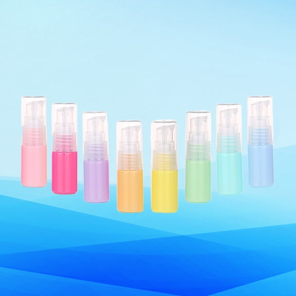 Toyandona 8Pcs Round Plastic Emulsion Bottle Liquid Container Travel Lotion Bottle For Cosmetics Container