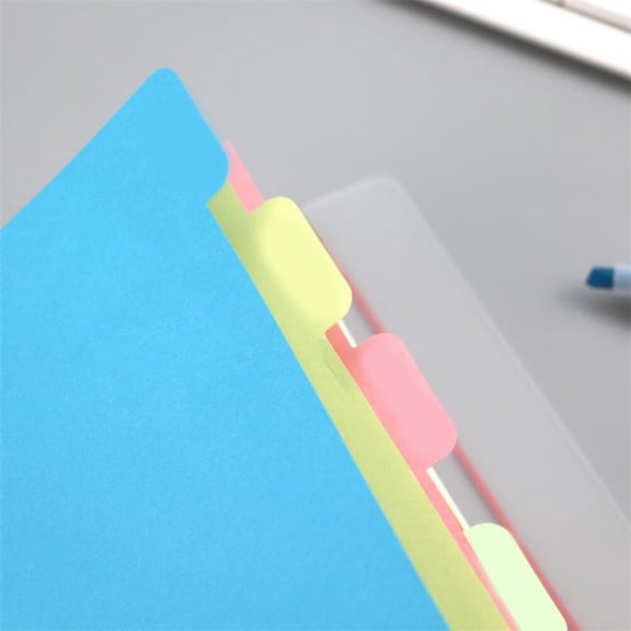 Toyandona A5 Assorted Color Insertable Dividers for Book Clear Document Separation