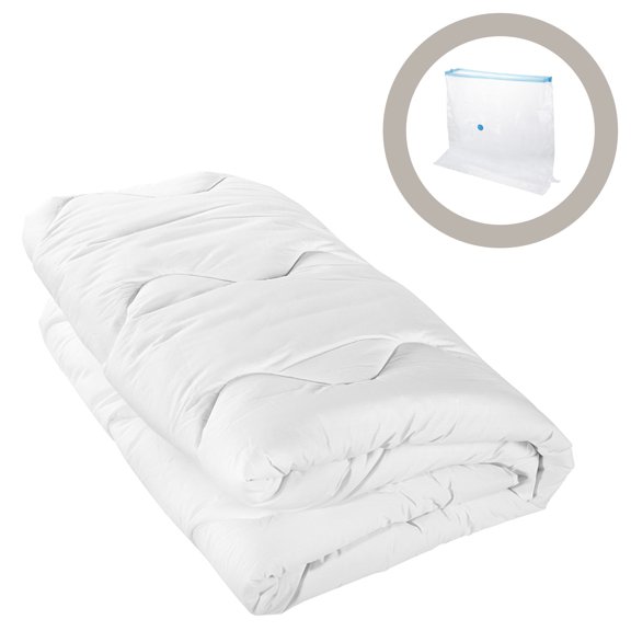 Toyandona All in One Vacuum Storage Bag White Compression Solution for Clothes and Linens
