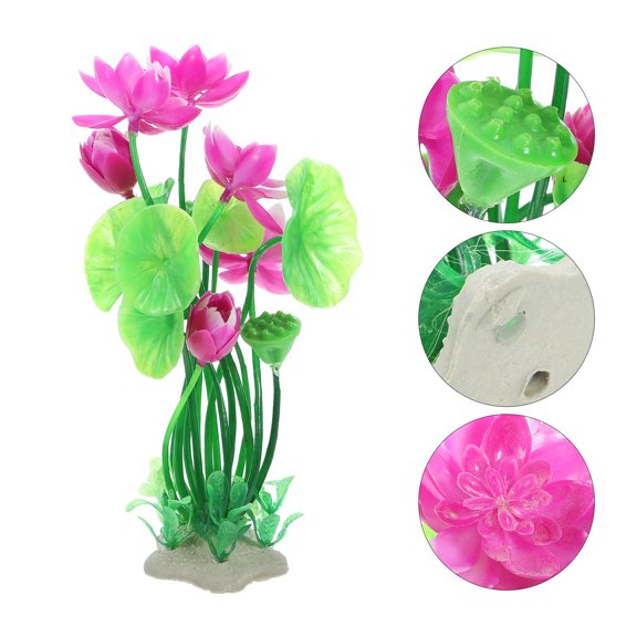 Toyandona Realistic Aquarium Decoration Plastic Plant for Tropical Fish Landscape and Aquatic Habitat