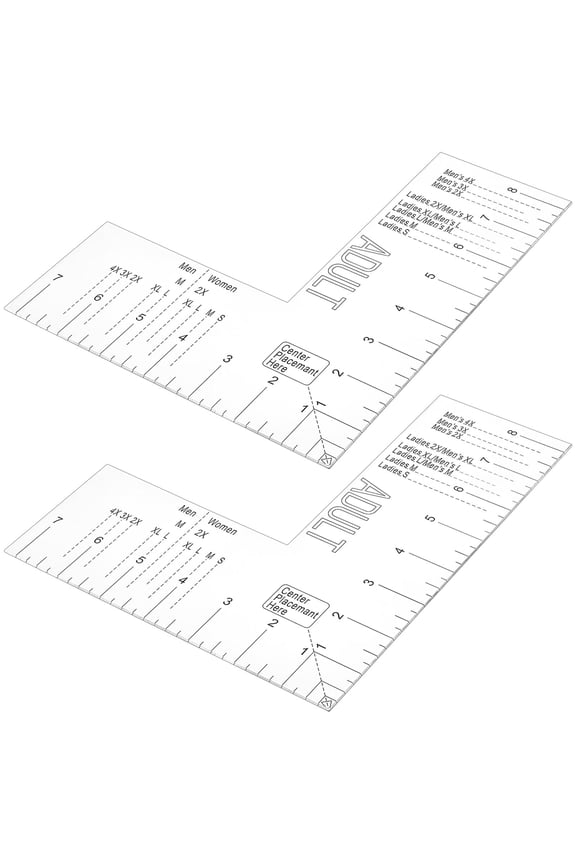 Aryclic Sewing Ruler 2Pcs T Shirt Ruler Assorted Color For Crafting Projects