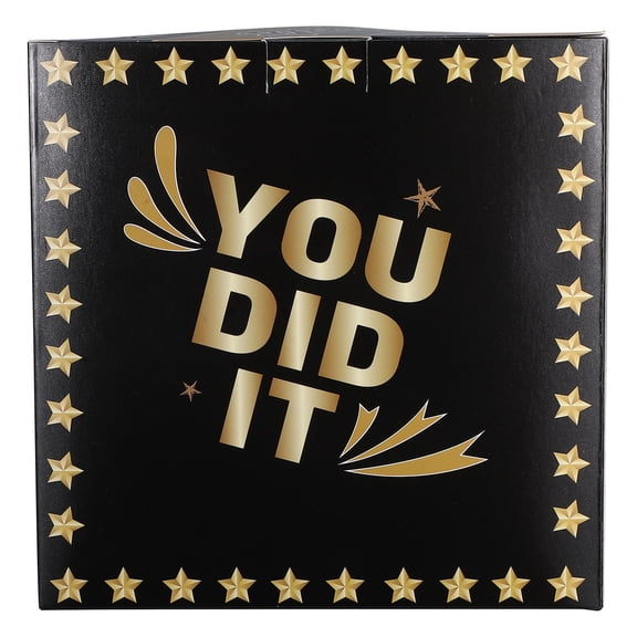 Toyandona Black Grad Card Box with Top Slot for Money and Greeting Cards