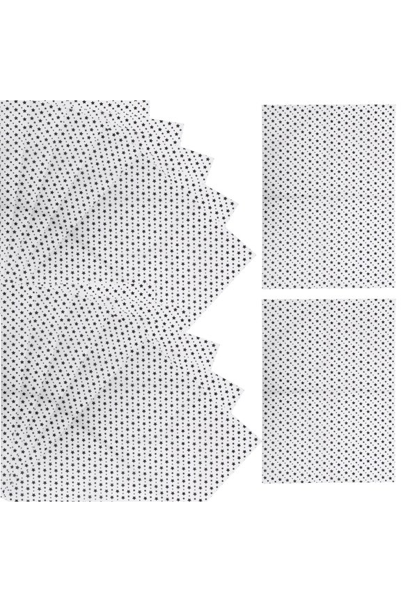Black Flower Wrapping Paper with Star Design for Elegant Package Decoration