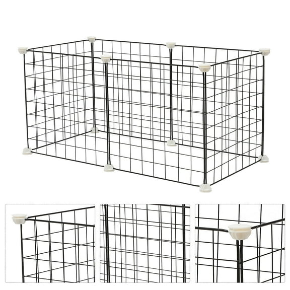 Toyandona Black Pet Cage Heavy Duty Slide-Bolt Latch Easy Assembly Portable
