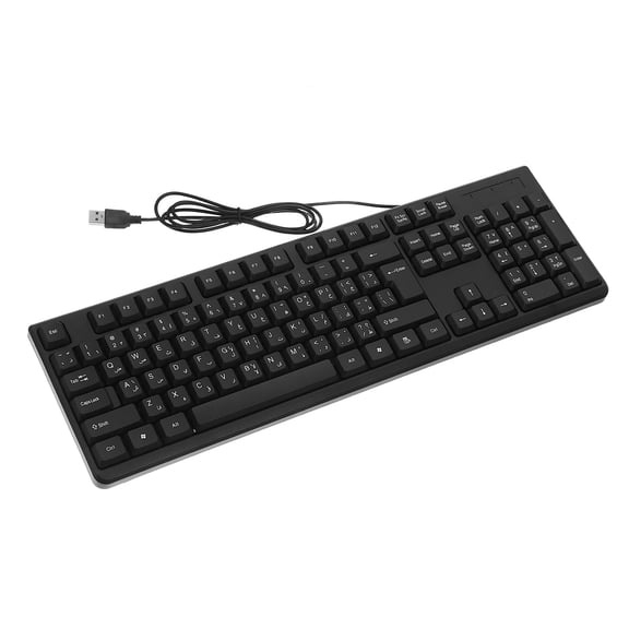 Toyandona Black Wired USB Gaming Keyboard for Desktop Computer with Numeric Keypad Fast Response Durable Design