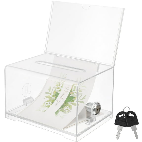 Toyandona Box Ballot Box Transparent Acrylic Storage Holder 1Pack