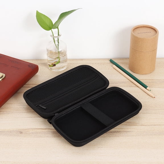Toyandona Calculator Zipper Case Shockproof Water Resistant with Hand Strap Black Storage Bag