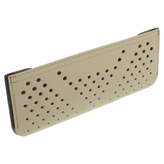 Toyandona Beige Car Console Organizer Bag with PU Material, and Key Holder for Vehicle Storage