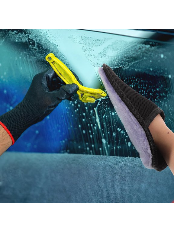 Car Polishing Gloves for Buffing, Waxing, and Shine Restoration - Multi-Color Protective Gloves