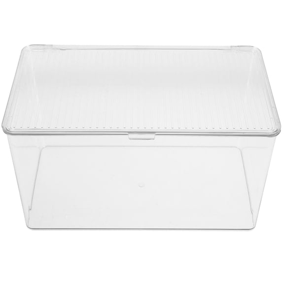 Toyandona Clear Acrylic Booster Box Case for Badge Display with Lid Large Capacity Organizer for Home