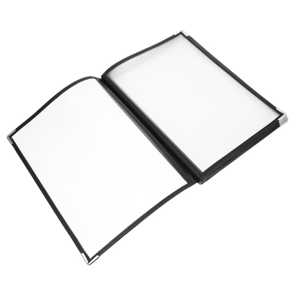 Toyandona Clear PVC Menu Holder Folder with Tabletop Display, Durable for Takeaway Menu Display