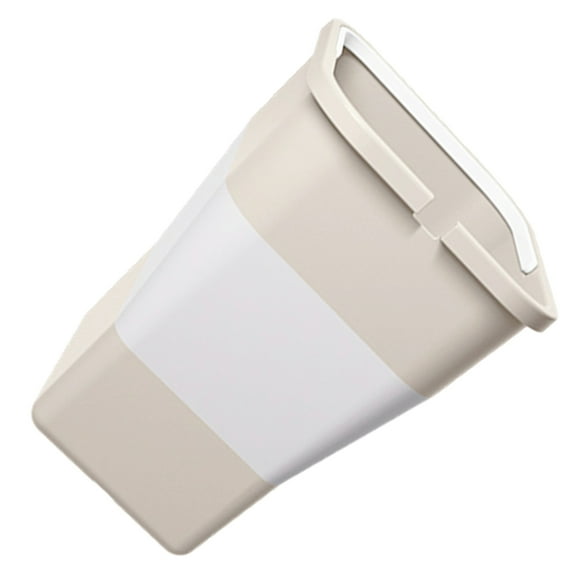 Toyandona Compact Foldable Trash Bin for Car Beige Portable Garbage Container for Kitchen and Office