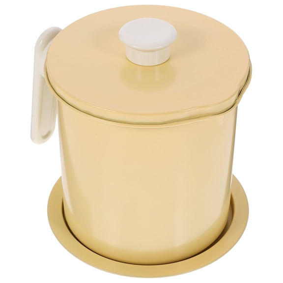 Toyandona Khaki Iron Kitchen Oil Dispenser with Built-in Strainer and Non- Base for Easy Pouring