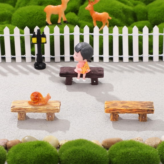 Toyandona Creative Handmade Resin Stools in Retro Style 6Pcs for Desktop and Living Room Decor